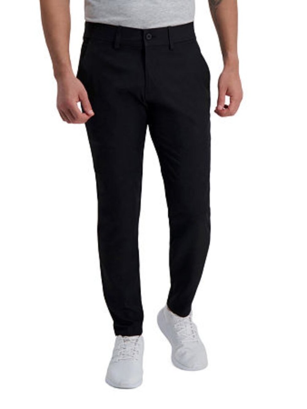 Men's Haggar Active Series Everyday Slim Fit Flat-Front Pants, 29W X 32L, Black